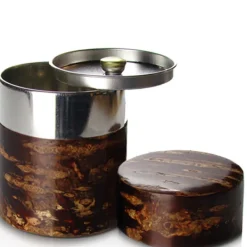 MARIAGE FRÈRES BOÎTE EN ÉCORCE DE CERISIER POLIE- Tea Caddies|Boxes And Paraphernalia