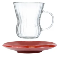 MARIAGE FRÈRES saucer red RIVIERA- Saucer|Boxes And Paraphernalia