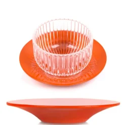 MARIAGE FRÈRES Sous tasse orange Pleine Lune- Saucer|Boxes And Paraphernalia