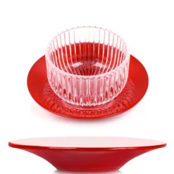 MARIAGE FRÈRES Sous tasse Pleine Lune rouge- Saucer|Boxes And Paraphernalia