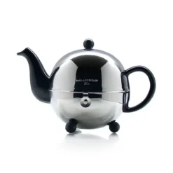MARIAGE FRÈRES Théière « ART DECO » -,6 l Theiere noire- Ceramic Teapot|Art DéCo 1930 Tea Set