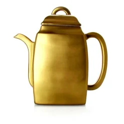 MARIAGE FRÈRES Théière « DARJEELING » ceramique email or mat- Ceramic Teapot|Teapots And Teacups