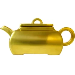 MARIAGE FRÈRES Théière « MANDARINS » Ceramique email or mat- Ceramic Teapot|Teapots And Teacups