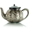 MARIAGE FRÈRES Théière « TRÉSOR » Ceramique email platine- Ceramic Teapot|Teapots And Teacups
